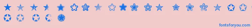 Starz2 Font – Blue Fonts on Pink Background