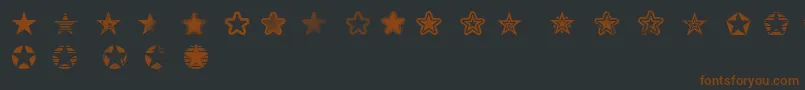 Starz2 Font – Brown Fonts on Black Background