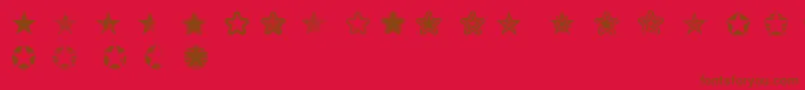 Starz2 Font – Brown Fonts on Red Background