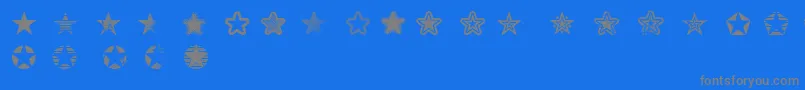 Starz2 Font – Gray Fonts on Blue Background