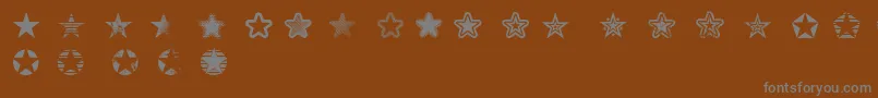 Starz2 Font – Gray Fonts on Brown Background