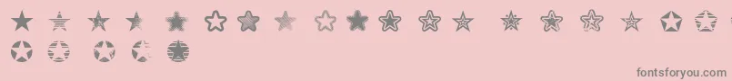 Saiba mais sobre a fonte Starz2 Fonte Starz2 – fontes cinzas em um fundo rosa
