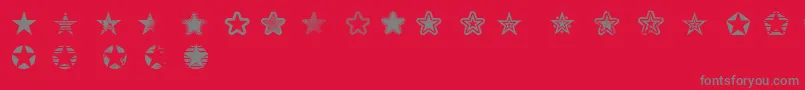 Starz2 Font – Gray Fonts on Red Background
