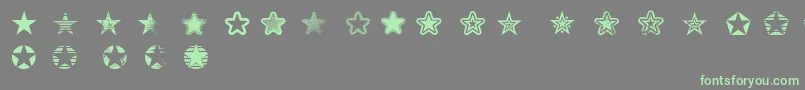Starz2 Font – Green Fonts on Gray Background