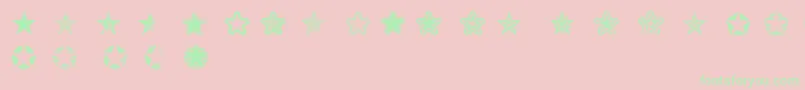 Starz2 Font – Green Fonts on Pink Background