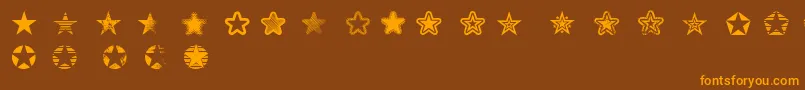 Police Starz2 – polices orange sur fond brun
