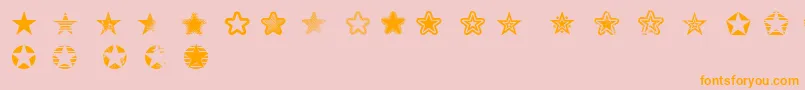 Weitere Informationen zur Starz2-Schriftart Starz2-Schriftart – Orangefarbene Schriften auf rosa Hintergrund