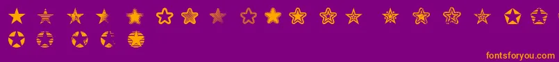 Starz2 Font – Orange Fonts on Purple Background
