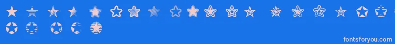 Starz2 Font – Pink Fonts on Blue Background