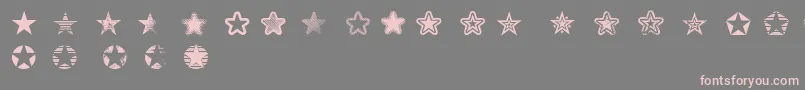 Starz2-Schriftart – Rosa Schriften auf grauem Hintergrund