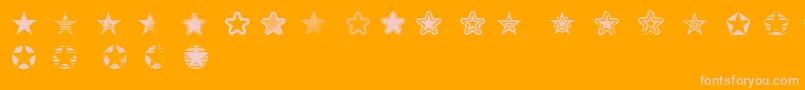Police Starz2 – polices roses sur fond orange