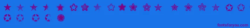 Starz2 Font – Purple Fonts on Blue Background
