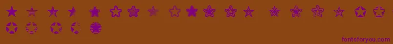 Starz2 Font – Purple Fonts on Brown Background