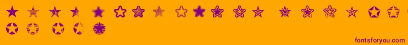 Starz2 Font – Purple Fonts on Orange Background