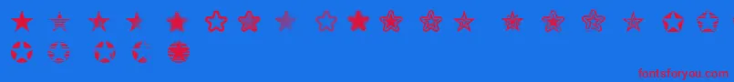 Starz2 Font – Red Fonts on Blue Background