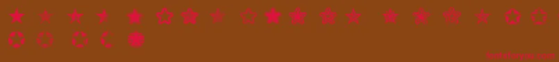 Starz2 Font – Red Fonts on Brown Background