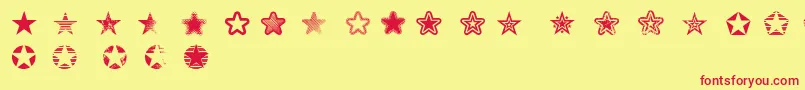Starz2 Font – Red Fonts on Yellow Background