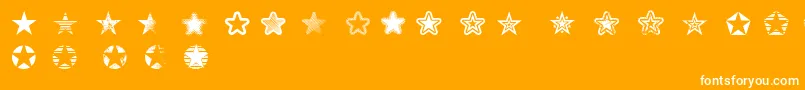 Starz2 Font – White Fonts on Orange Background