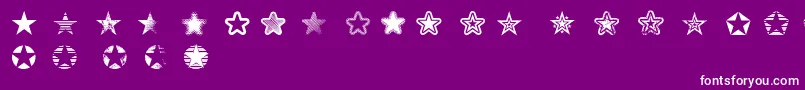 Starz2 Font – White Fonts on Purple Background
