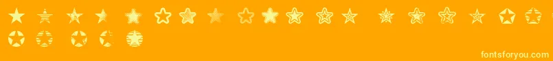 Starz2 Font – Yellow Fonts on Orange Background