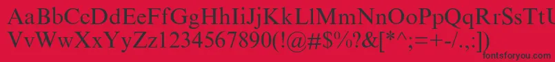 Gabor Font – Black Fonts on Red Background
