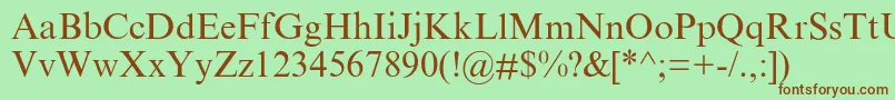 Gabor Font – Brown Fonts on Green Background