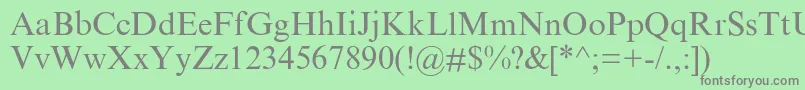 Gabor Font – Gray Fonts on Green Background