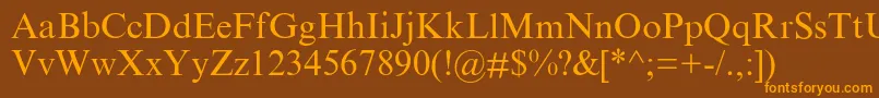 Шрифт Gabor – оранжевые шрифты на коричневом фоне