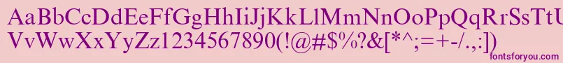 Gabor Font – Purple Fonts on Pink Background