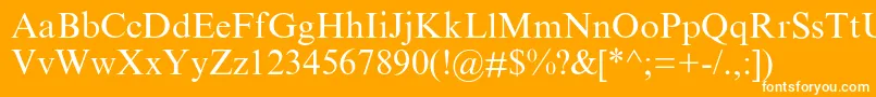 Gabor Font – White Fonts on Orange Background