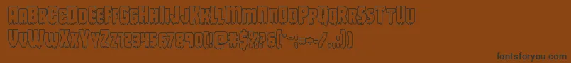 Deathbloodboldout Font – Black Fonts on Brown Background