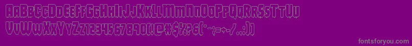 Deathbloodboldout Font – Gray Fonts on Purple Background