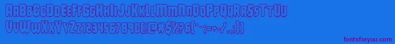 Deathbloodboldout Font – Purple Fonts on Blue Background