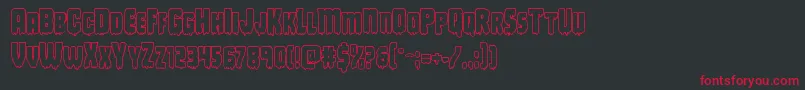 Deathbloodboldout Font – Red Fonts on Black Background