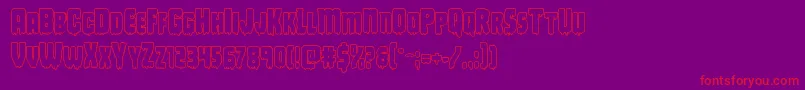 Deathbloodboldout Font – Red Fonts on Purple Background