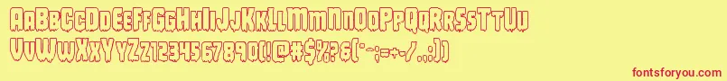 Deathbloodboldout Font – Red Fonts on Yellow Background