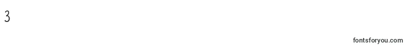 フォントFletcherGothic – フォント数字3