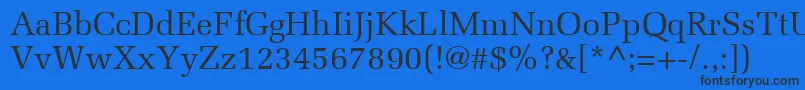 Шрифт MeliorLt – чёрные шрифты на синем фоне
