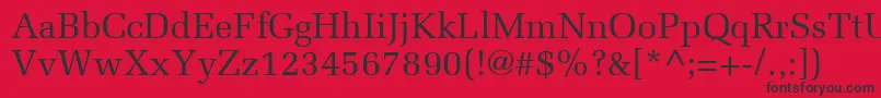 フォントMeliorLt – 赤い背景に黒い文字