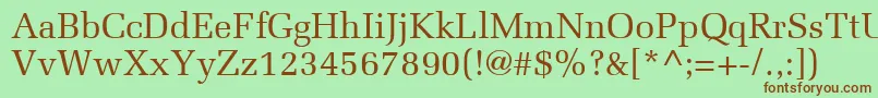 Шрифт MeliorLt – коричневые шрифты на зелёном фоне