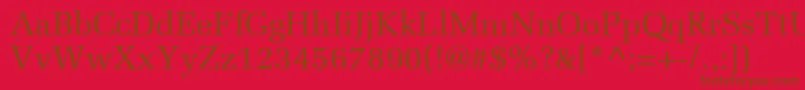 MeliorLt Font – Brown Fonts on Red Background