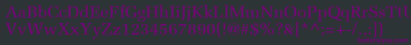 フォントMeliorLt – 黒い背景に紫のフォント