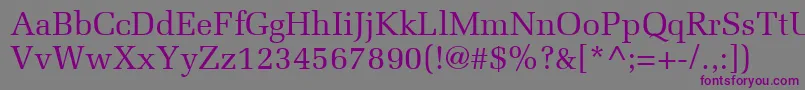 MeliorLt-fontti – violetit fontit harmaalla taustalla