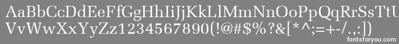 フォントMeliorLt – 灰色の背景に白い文字