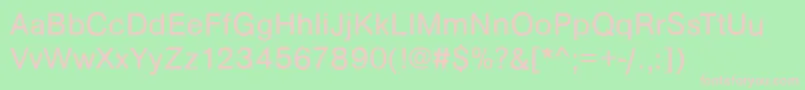 ArezzoRoundedRegular Font – Pink Fonts on Green Background