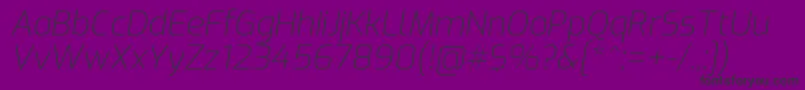 ExoExtralightitalic-Schriftart – Schwarze Schriften auf violettem Hintergrund