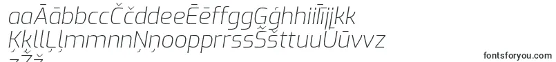ExoExtralightitalic-Schriftart – lettische Schriften