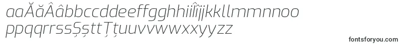 Шрифт ExoExtralightitalic – румынские шрифты