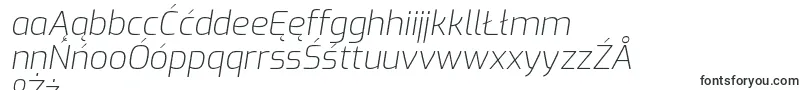Шрифт ExoExtralightitalic – польские шрифты