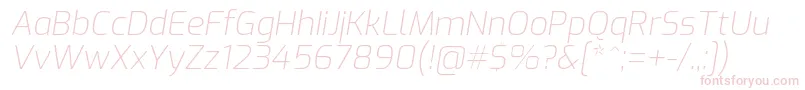 Шрифт ExoExtralightitalic – розовые шрифты